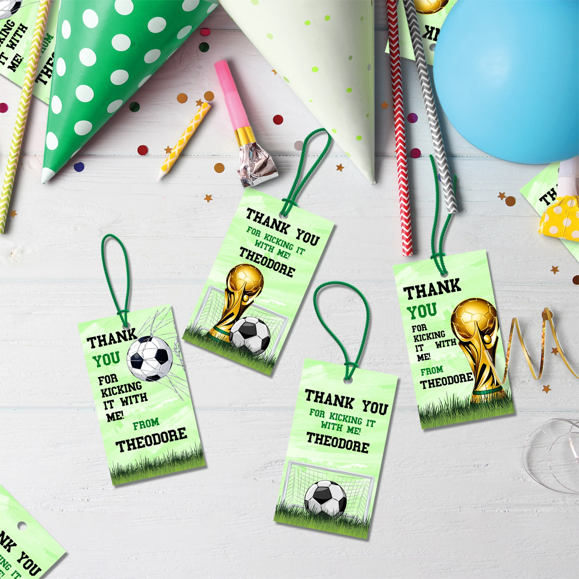 Soccer Birthday Decorations, World Cup Party Supplies, Football Themed, Messi Ronaldo Digital Template, Editable Soccer Image SVG PNG