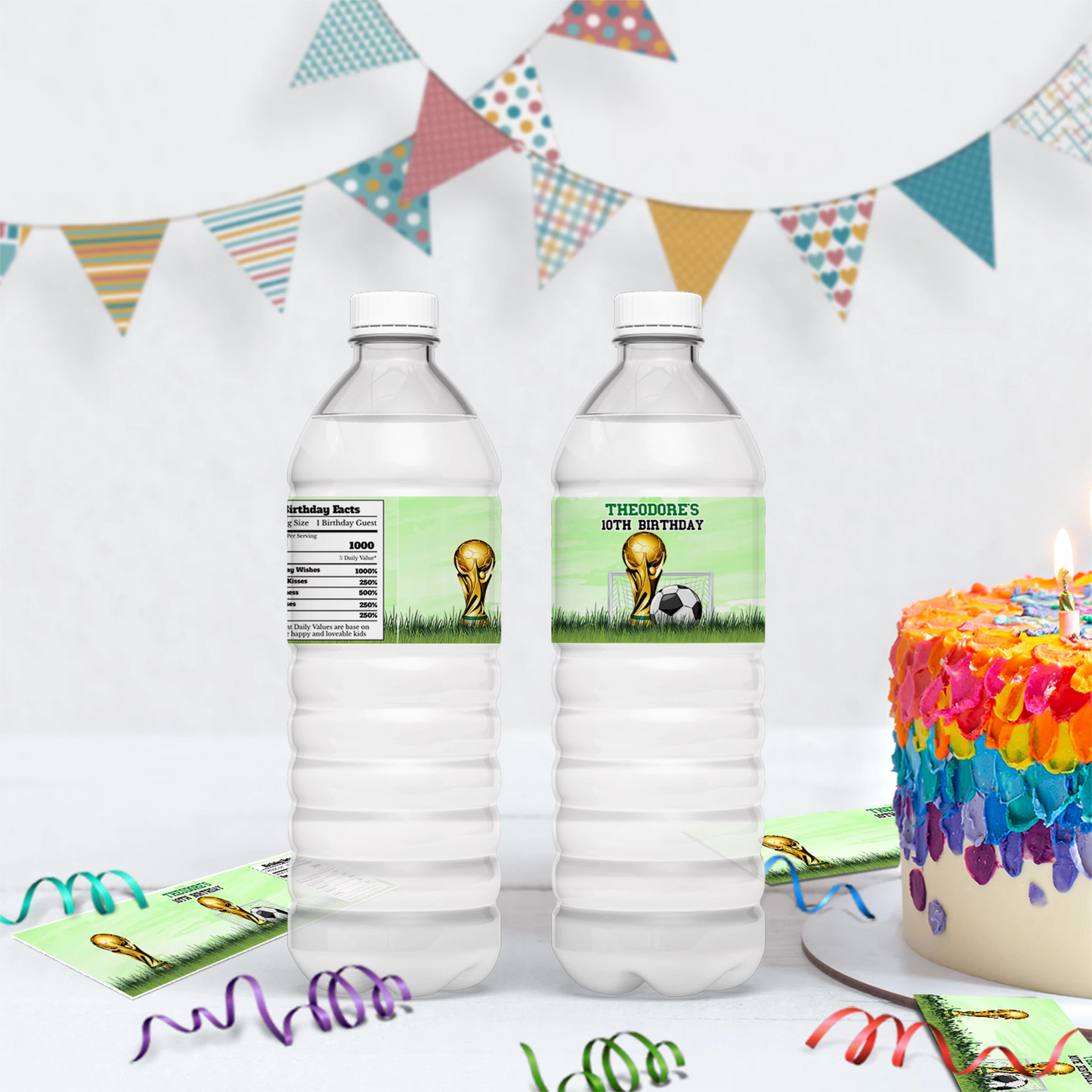 Soccer Birthday Decorations, World Cup Party Supplies, Football Themed, Messi Ronaldo Digital Template, Editable Soccer Image SVG PNG