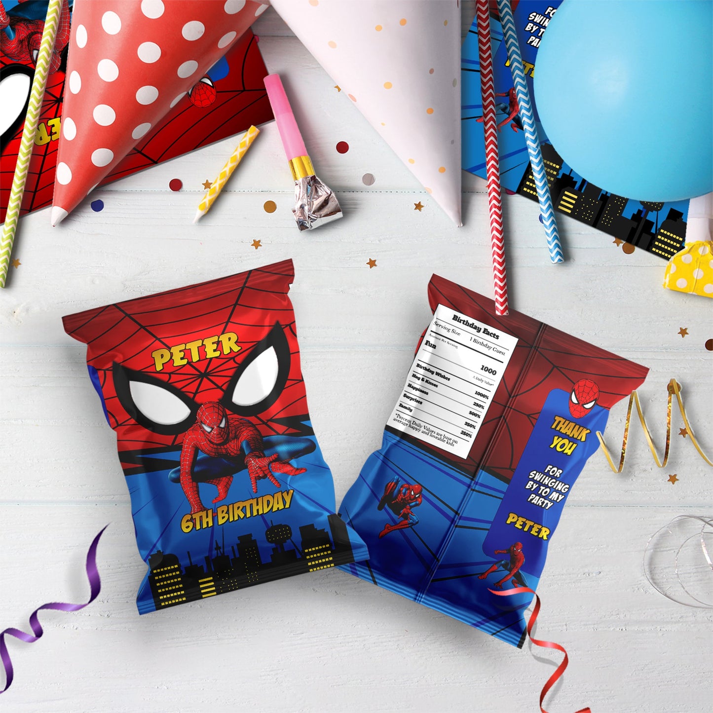 Spiderman Birthday Decorations, Spiderman Marvel Party Supplies, Super Heroes Themed, Spider-Man Digital Template, Editable Spiderman Image SVG PNG