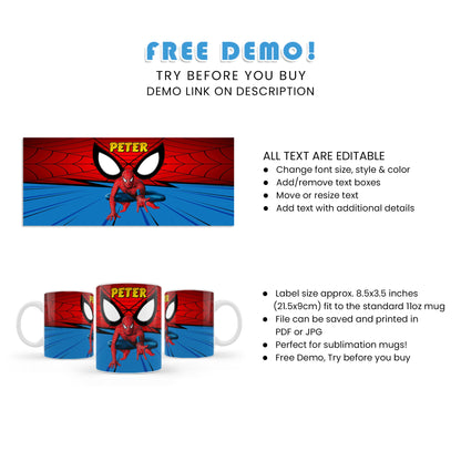 Enjoy Your Favorite Beverage with a Spiderman Sublimation Mug