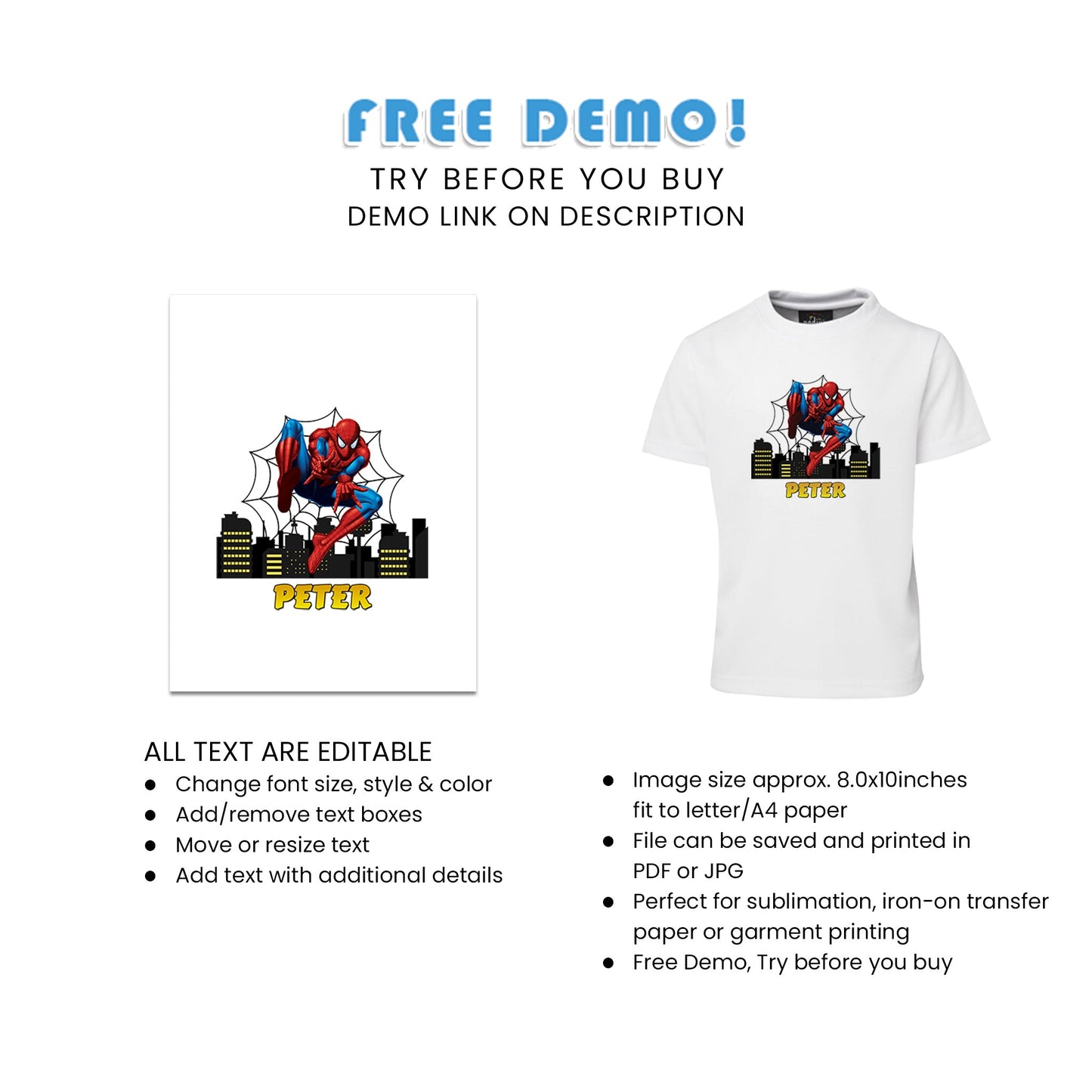 Show Your Love for Spiderman with a Spiderman Sublimation T-Shirt