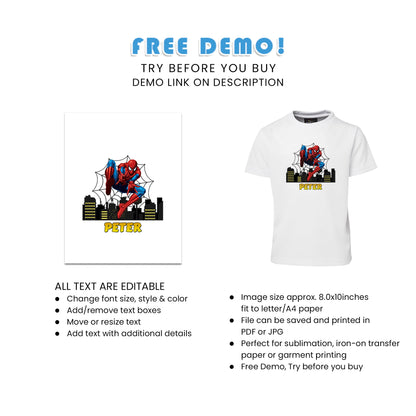 Show Your Love for Spiderman with a Spiderman Sublimation T-Shirt