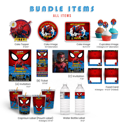 Spiderman Personalized Digital Party Pack