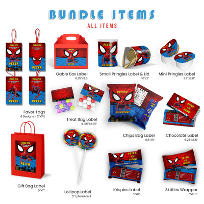 Spiderman Birthday Decorations, Spiderman Marvel Party Supplies, Super Heroes Themed, Spider-Man Digital Template, Editable Spiderman Image SVG PNG