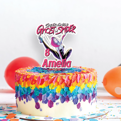 Spider-Gwen Birthday Decorations, Ghost Spider Party Supplies, Gwen Stacy Themed, Spider Woman Digital Template, Editable Spider-Woman Image SVG PNG