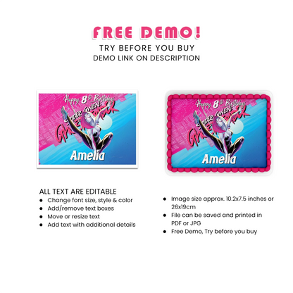 Best Spider-Woman Personalized Icing Sheet Cake Topper Images