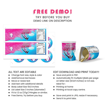 Spider-Woman Small Pringles Label Template