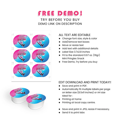 Spider-Woman Mini Pringles Label Printable