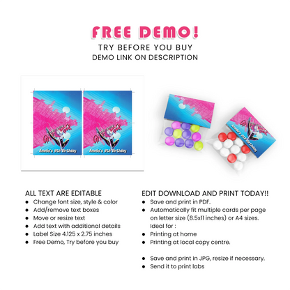 Spider-Woman Treat Bag Topper Label