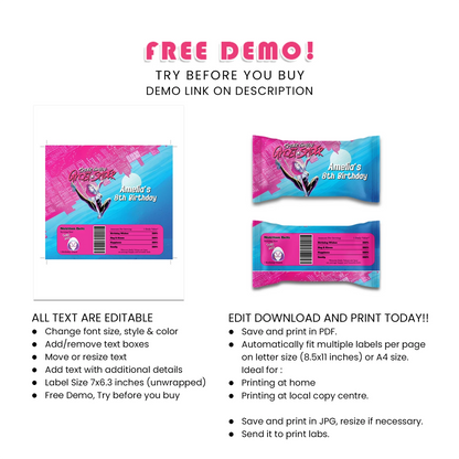 Spider-Woman Skittles Label Party Favor