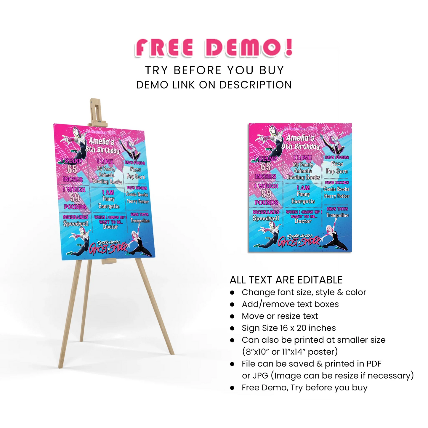 Spider-Woman Milestone Poster Personalized