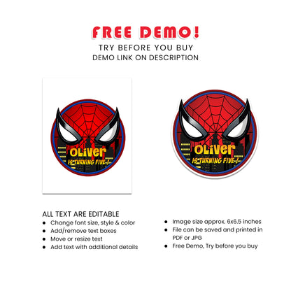 Spiderman Personalized Cake Toppers