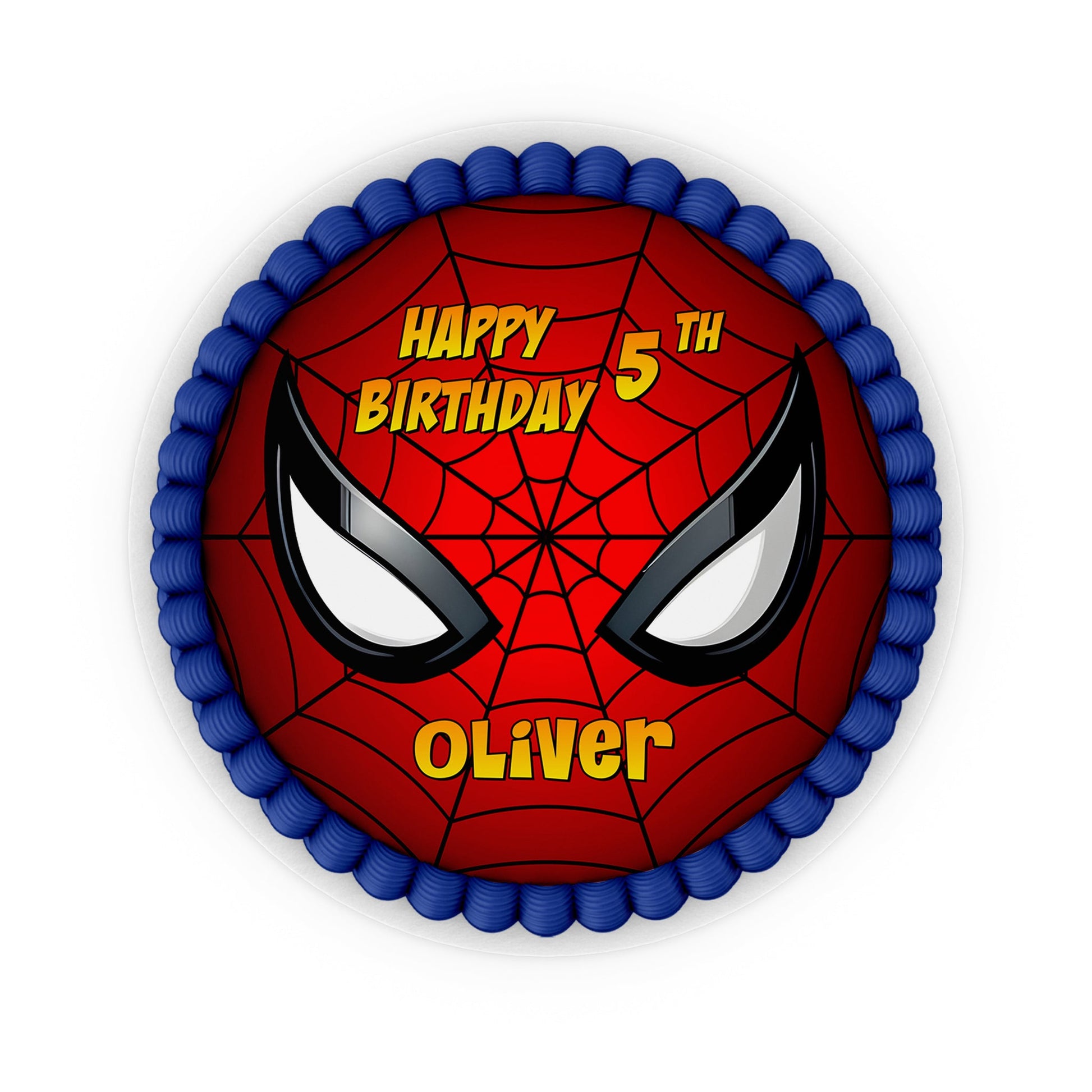 Spiderman Personalized Edible Icing Cake Images for themed cake decorations