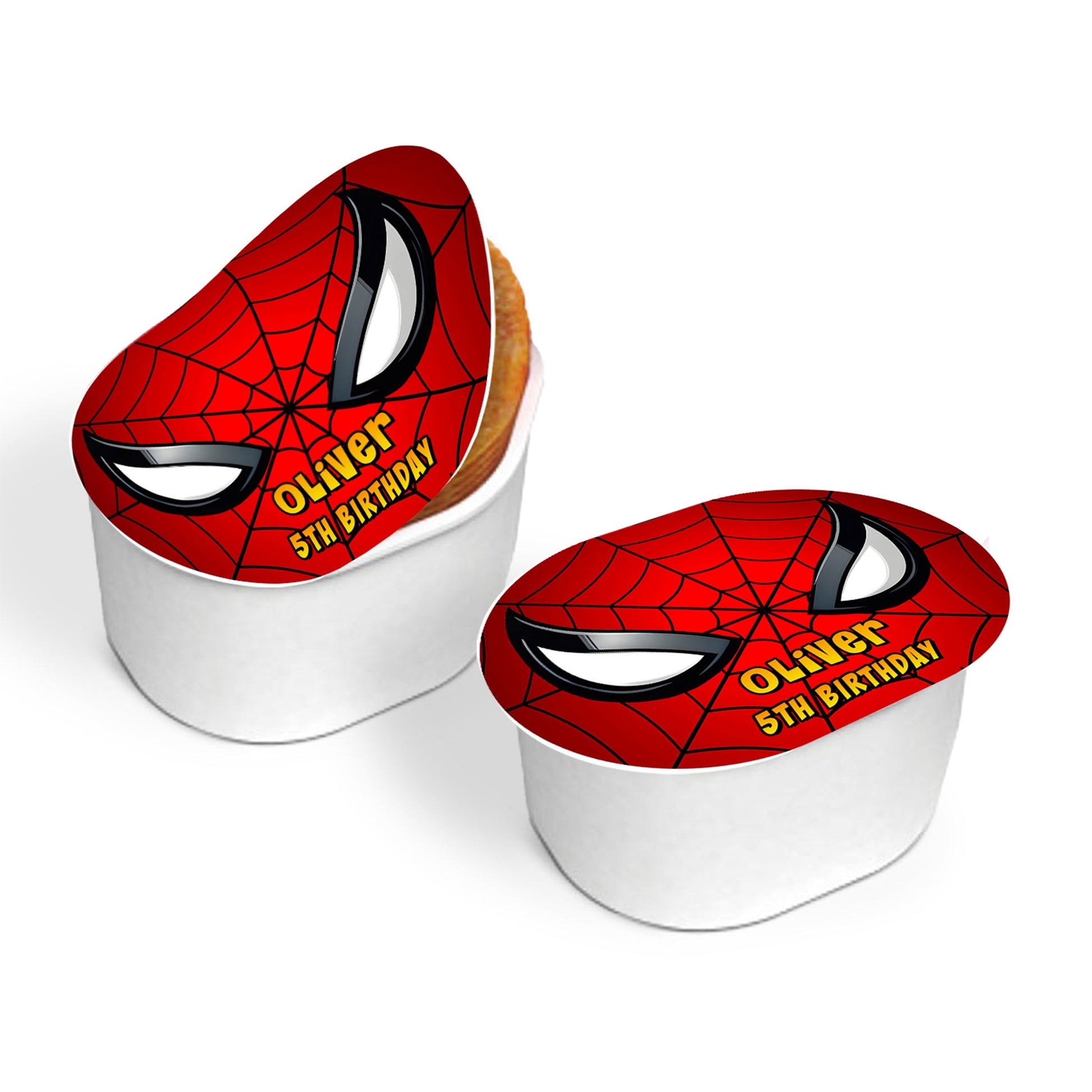 Spiderman Personalized Mini Pringles Label with themed design for birthday parties