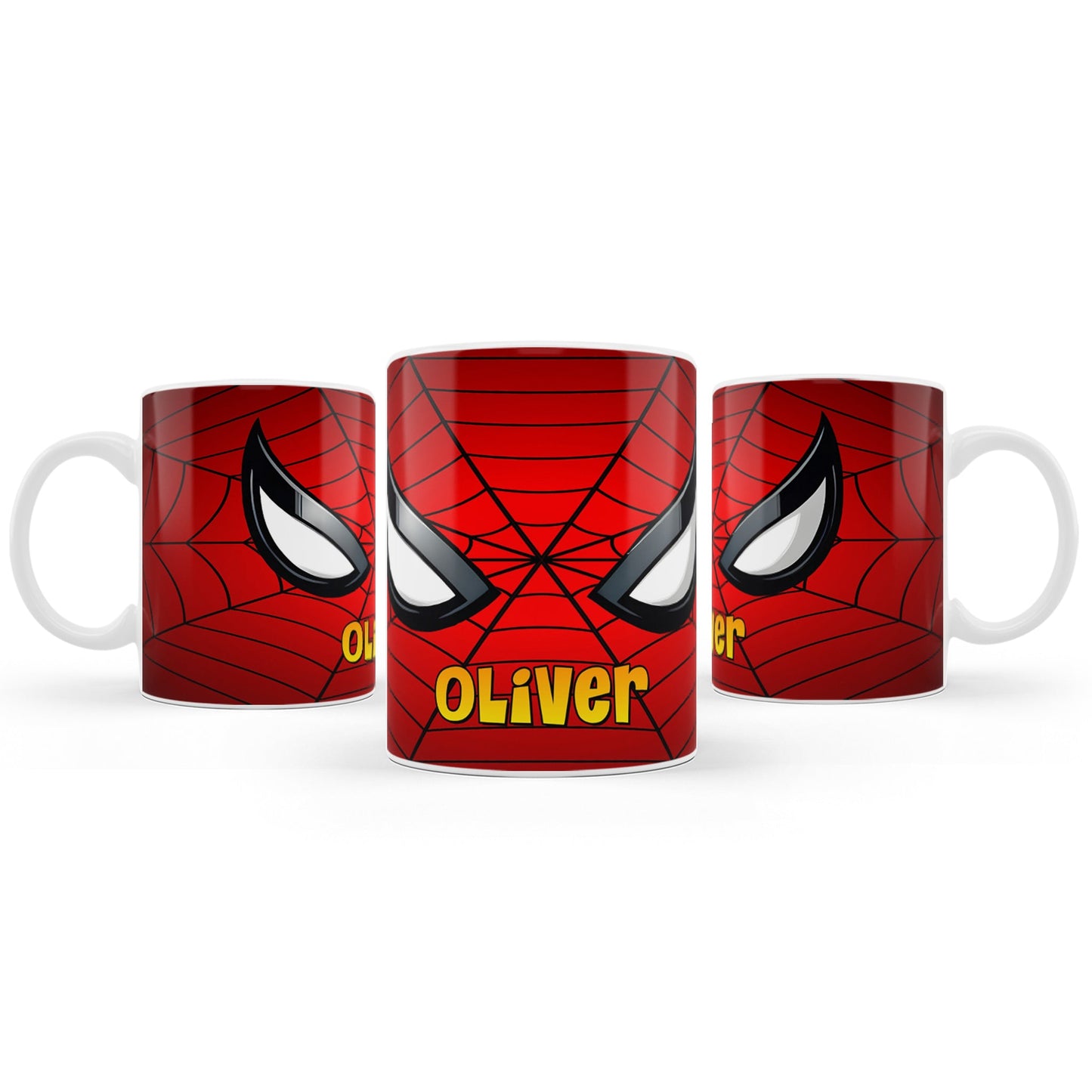 Spiderman Personalized Sublimation Mug with custom name and high-quality print