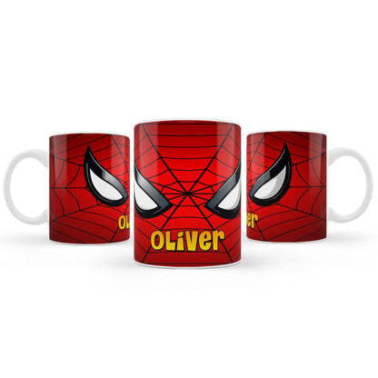 Spiderman Personalized Sublimation Mug with custom name and high-quality print