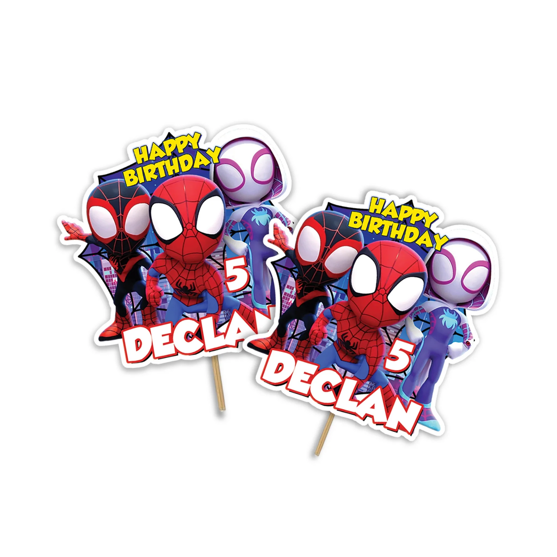 Spidey and His Amazing Friends Personalized Cake Toppers