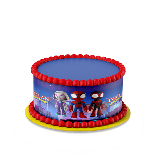 Spidey and His Amazing Friends Personalized Edible Cake Strips