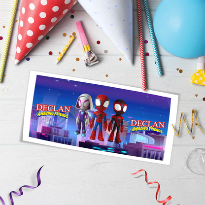 Spidey Preschool Movies Birthday Decorations, Spidey, Spin, Ghost Spider Party Supplies, Marvel Superhero Themed, Spider-Man Digital Template, Editable Spidey and His Amazing Friends Image SVG PNG