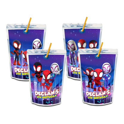 Spidey and His Amazing Friends Juice Pouch Label