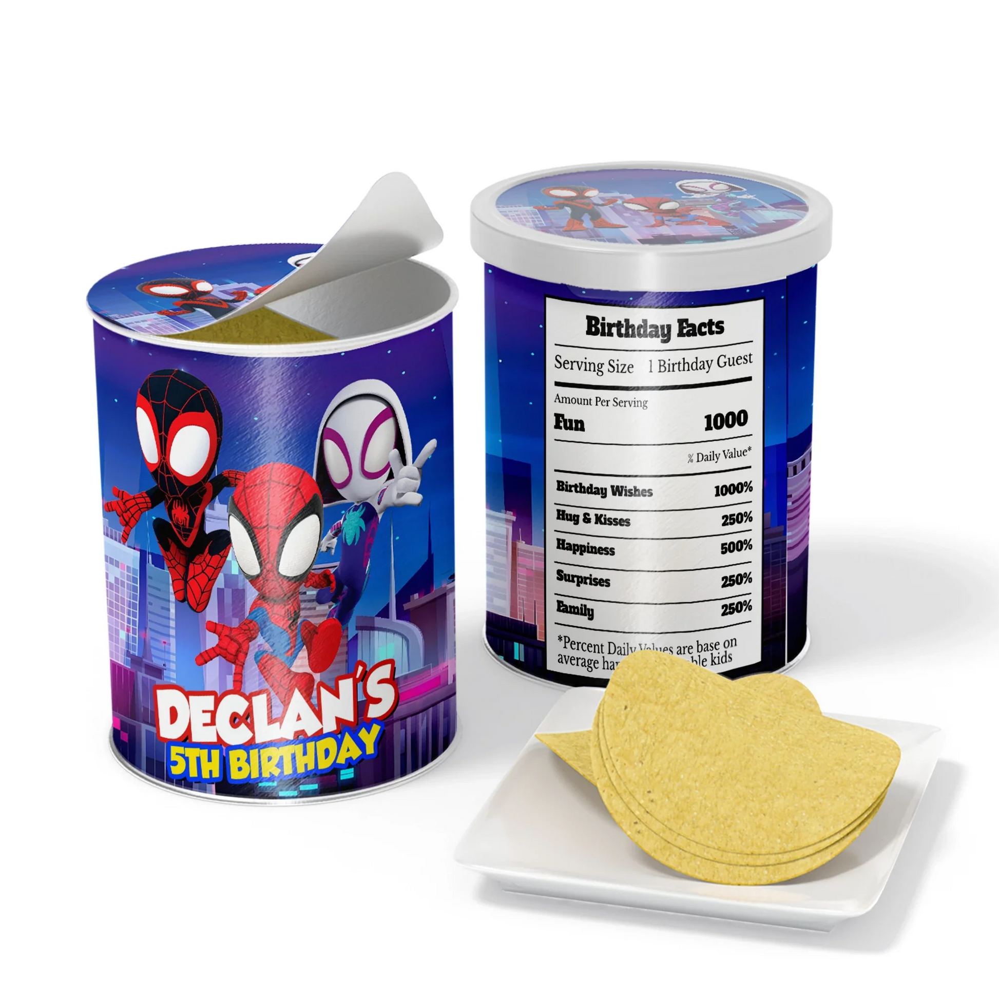 Spidey and His Amazing Friends Small Pringles Label