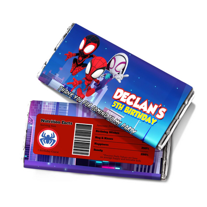 Spidey and His Amazing Friends Chocolate Label