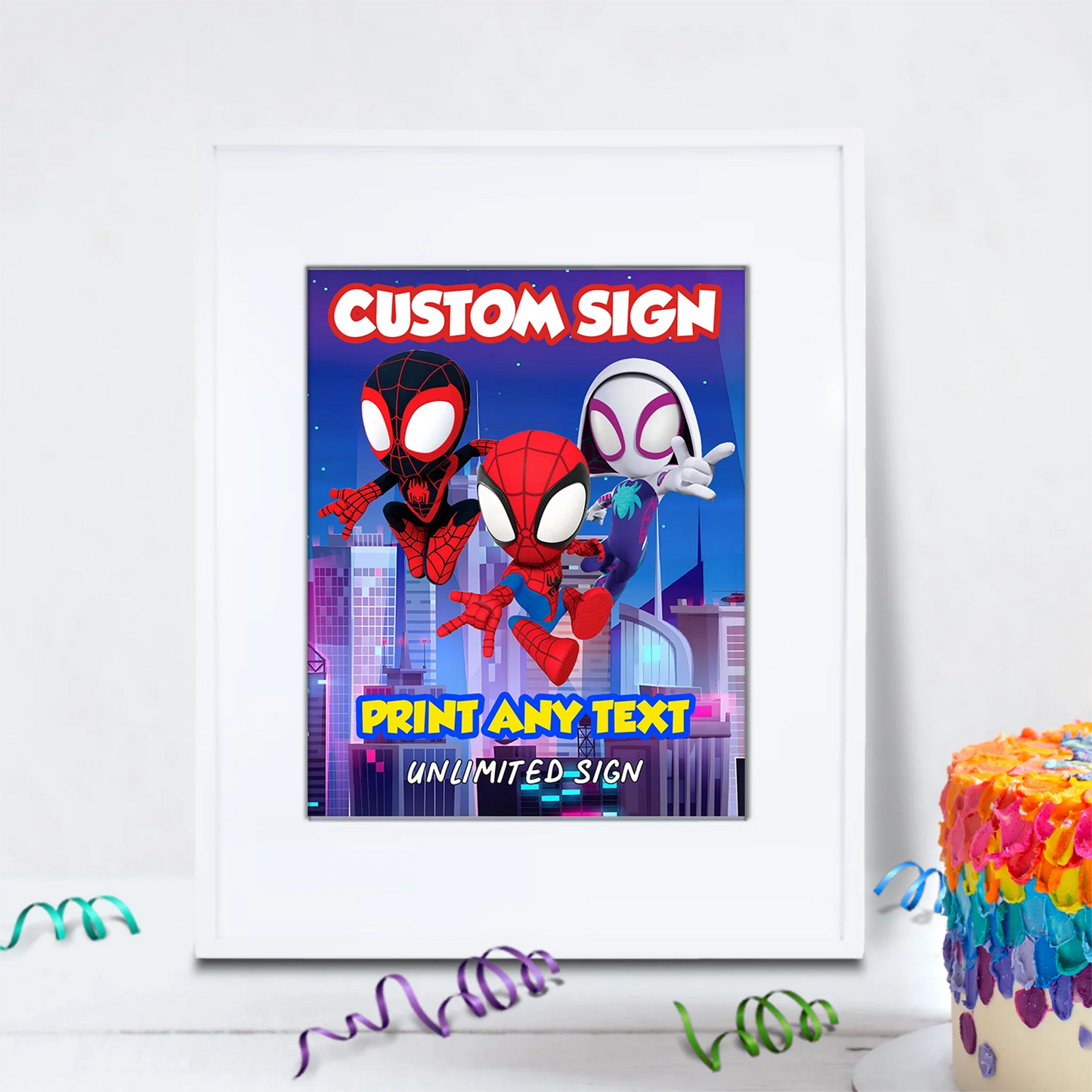 Spidey Preschool Movies Birthday Decorations, Spidey, Spin, Ghost Spider Party Supplies, Marvel Superhero Themed, Spider-Man Digital Template, Editable Spidey and His Amazing Friends Image SVG PNG