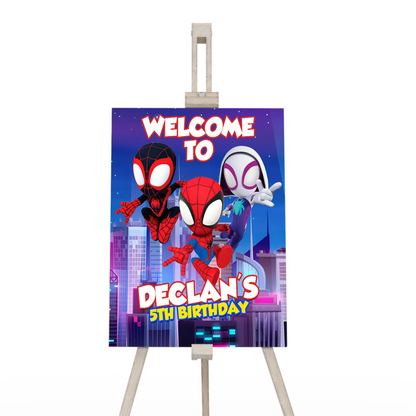 Spidey and His Amazing Friends Welcome Sign