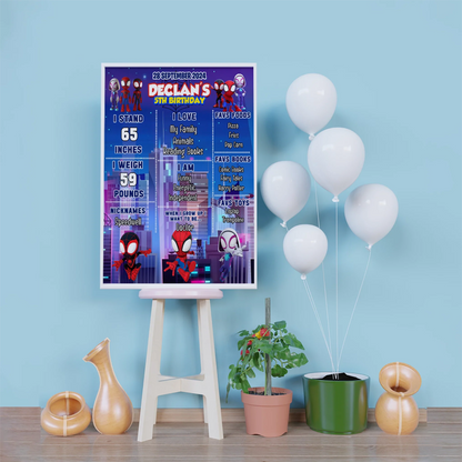 Spidey Preschool Movies Birthday Decorations, Spidey, Spin, Ghost Spider Party Supplies, Marvel Superhero Themed, Spider-Man Digital Template, Editable Spidey and His Amazing Friends Image SVG PNG