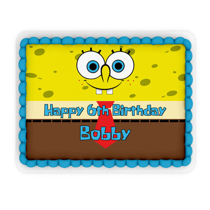 Rectangle Spongebob edible sheet cake images