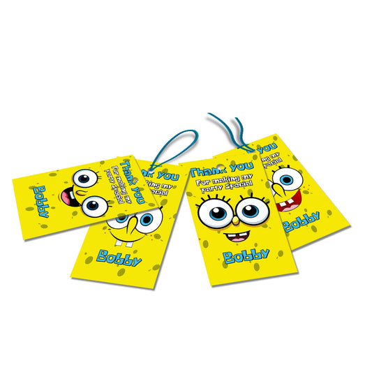 Spongebob themed thank you tags