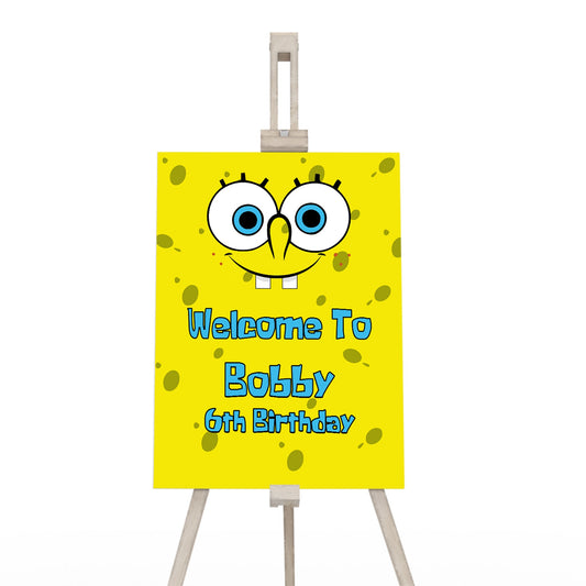 Spongebob themed welcome signs