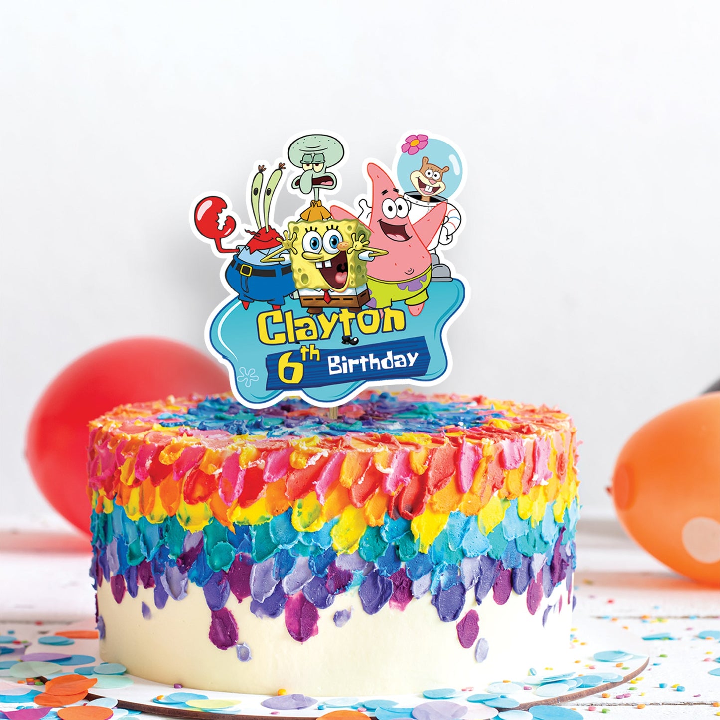 Spongebob SquarePants Birthday Decorations, Mr. Krabs Party Supplies, Patrick Star Themed, Spongebob Digital Template, Editable Spongebob Image SVG PNG