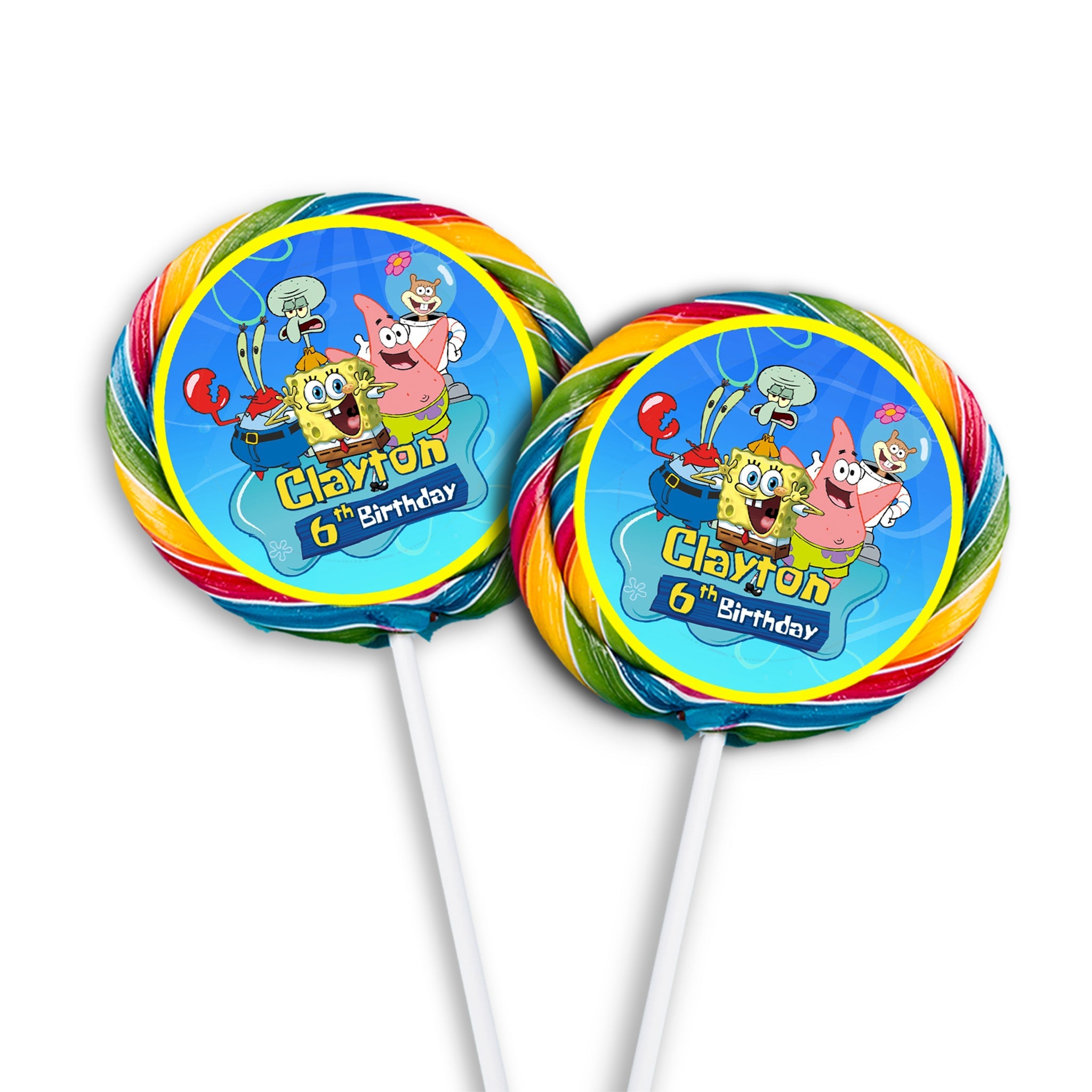 Make Your Lollipops Stand Out with Spongebob Lollipop Label – PartyDaz