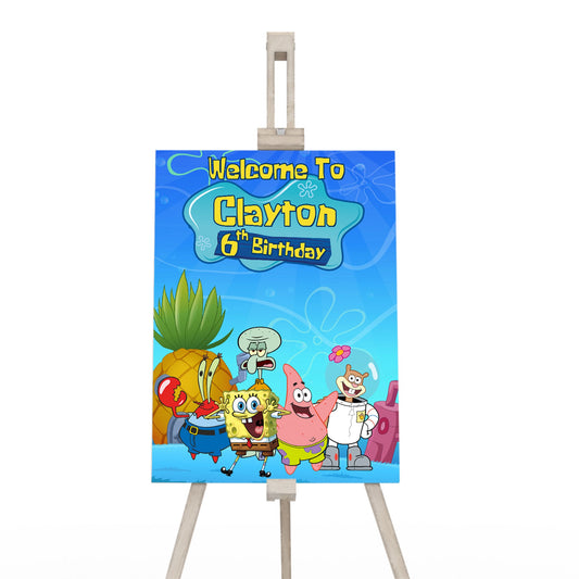 Spongebob themed welcome signs