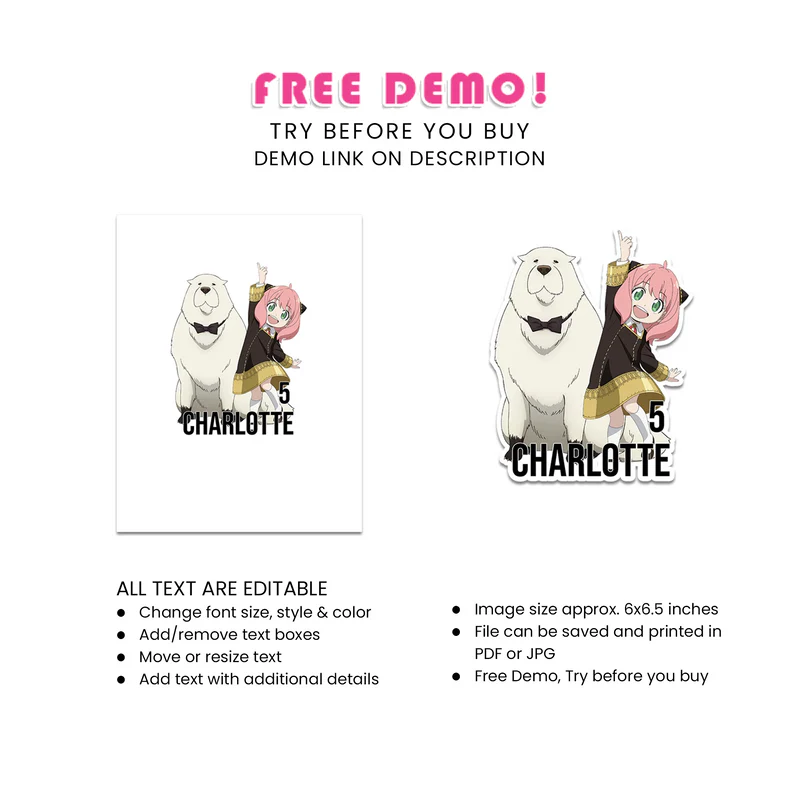 Best Spy X Family Personalized Cake Toppers - Custom Birthday Decor