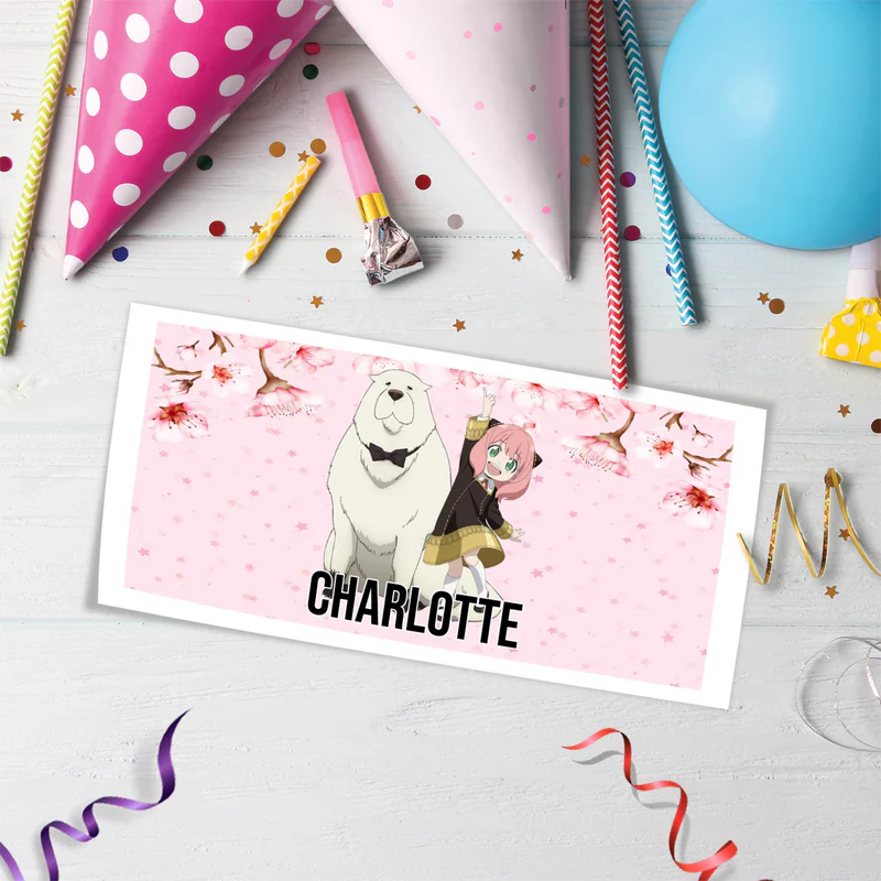 Spy X Family Birthday Decorations, Anime Party Supplies, Anya Forger Themed, Forger Family Digital Template, Editable Spy X Family Image SVG PNG