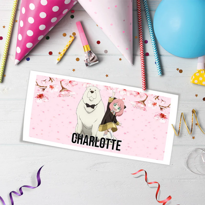 Spy X Family Birthday Decorations, Anime Party Supplies, Anya Forger Themed, Forger Family Digital Template, Editable Spy X Family Image SVG PNG