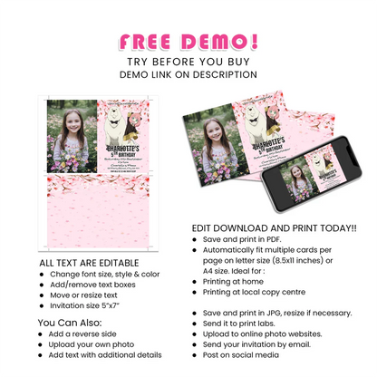 Spy X Family Personalized Photo Card Invitations - Custom Birthday