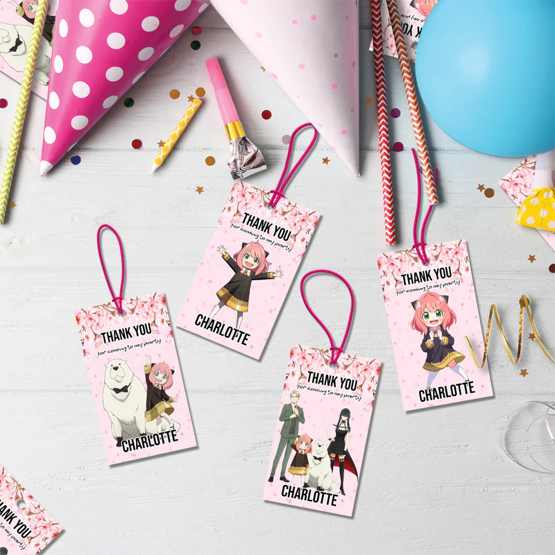 Spy X Family Birthday Decorations, Anime Party Supplies, Anya Forger Themed, Forger Family Digital Template, Editable Spy X Family Image SVG PNG