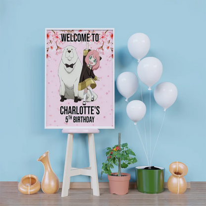 Spy X Family Birthday Decorations, Anime Party Supplies, Anya Forger Themed, Forger Family Digital Template, Editable Spy X Family Image SVG PNG