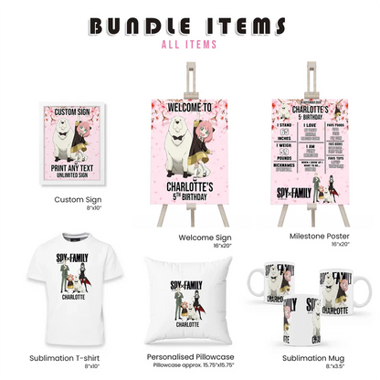 Buy Spy X Family Personalized Digital Template Party Pack Bundle
