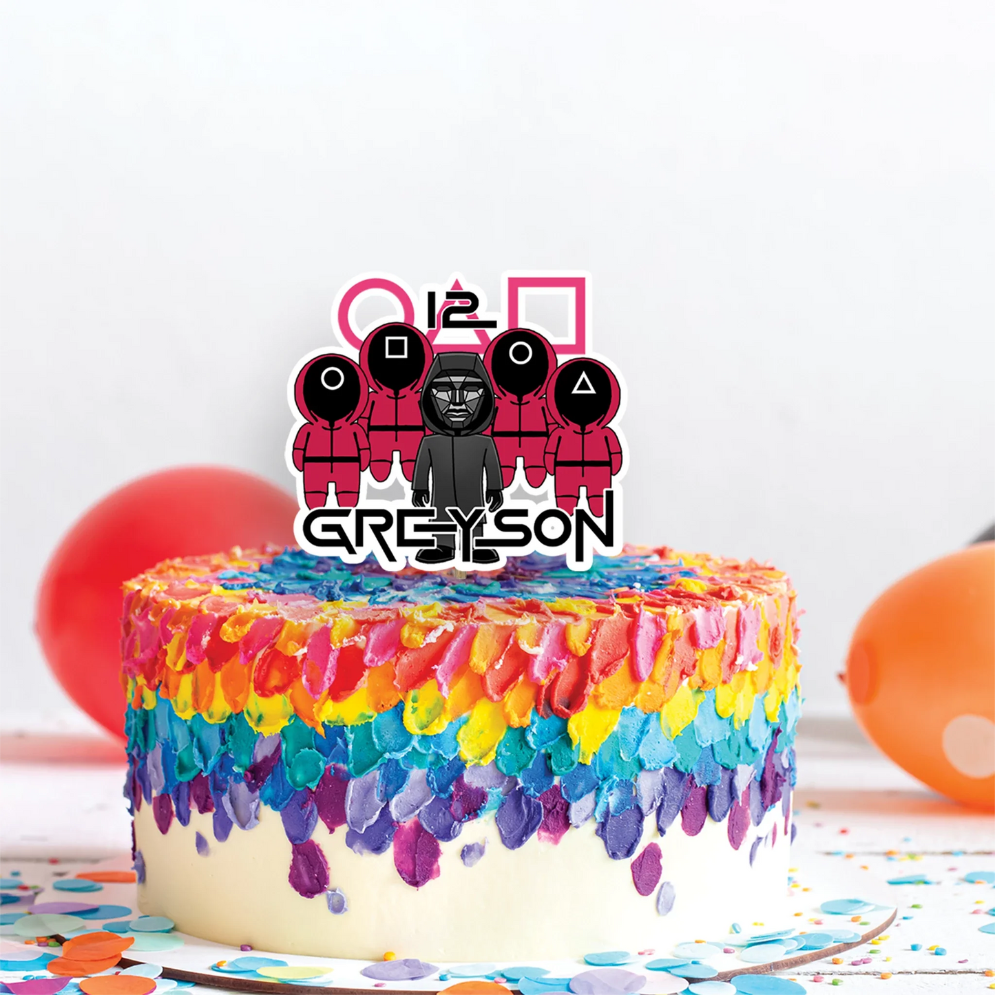 Squid Game Personalized Cake Toppers PartyDaz