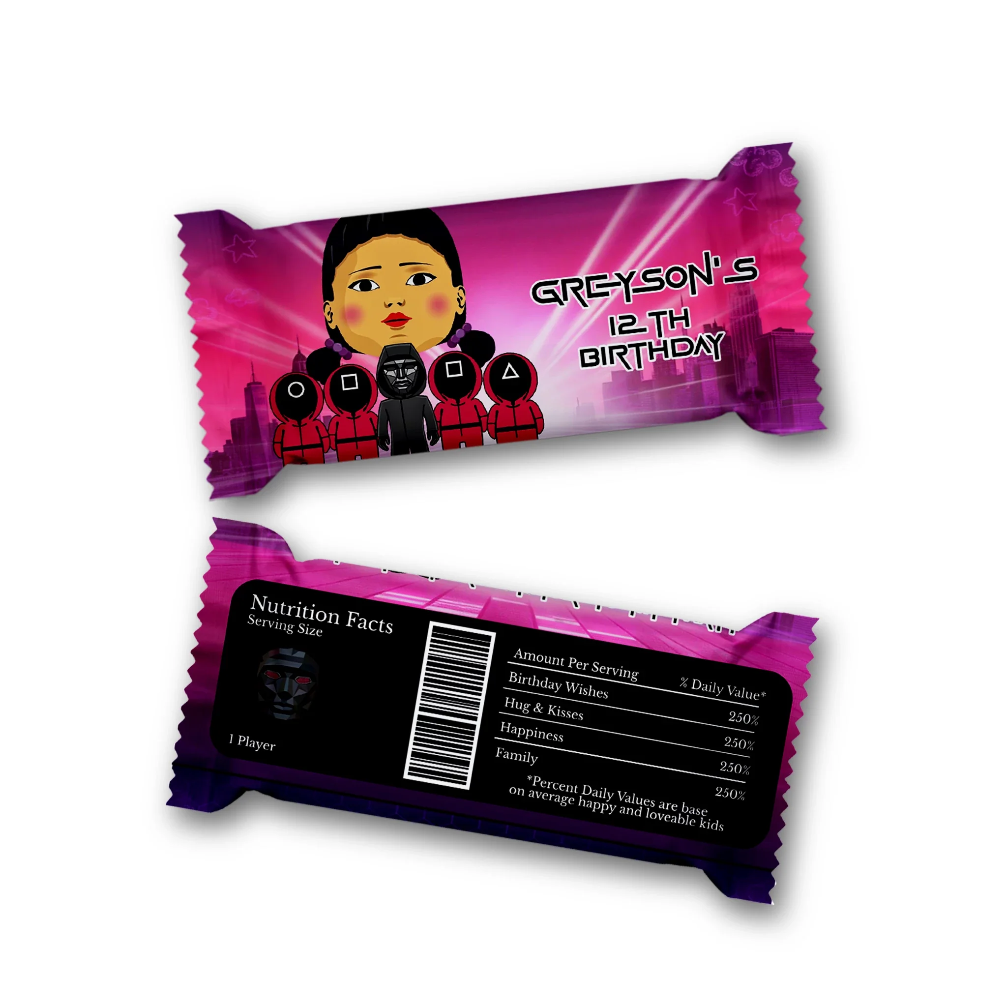 Squid Game Rice Krispies Treats & Candy Bar Label – PartyDaz
