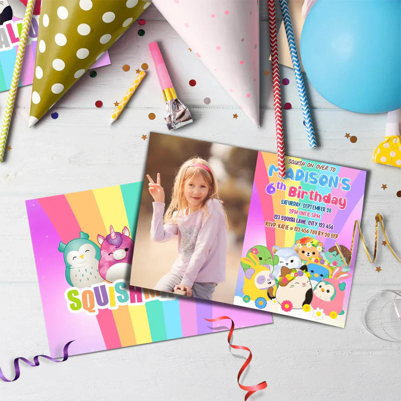Squishmallows Birthday Decorations, Squishmallows Party Supplies, Squishmallows Themed, Squishmallows Digital Template, Editable Squishmallows Image SVG PNG