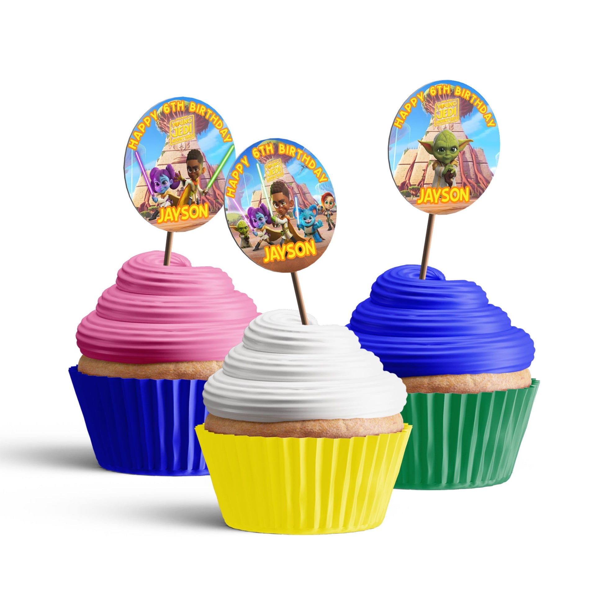 Star Wars: Young Jedi Adventures Personalized Cupcakes Toppers