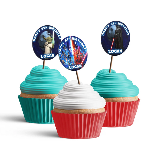 Star Wars Personalized Cupcakes Toppers for a fun, personalized touch to each cupcake