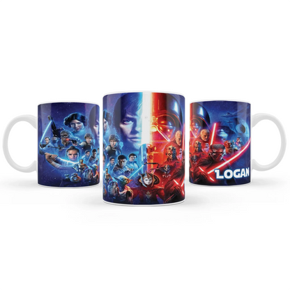 Star Wars Sublimation Mug with custom Star Wars design and personalized details