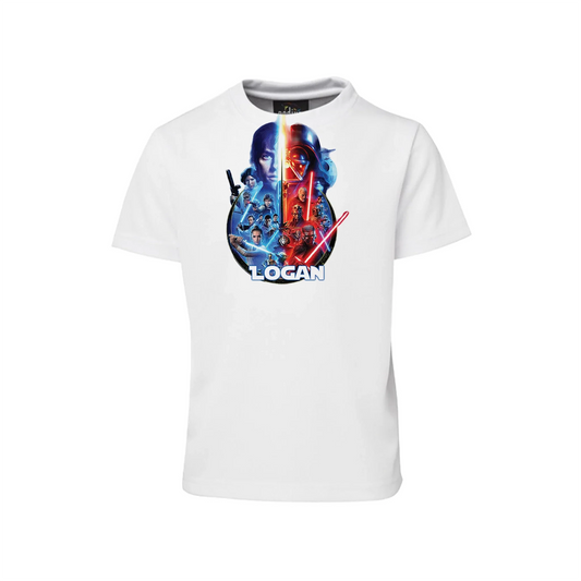 Star Wars Sublimation T-Shirt with a personalized Star Wars design to commemorate the special day