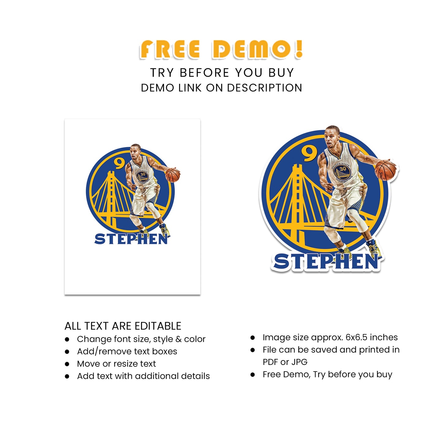 Stephen Curry Themed Personalized Cake Toppers for Basketball Fans - Perfect for Birthday Parties